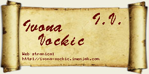 Ivona Voćkić vizit kartica